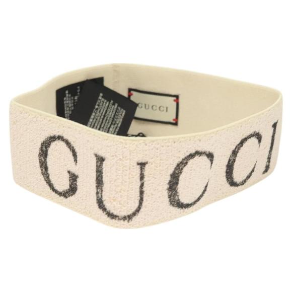 GUCCI Hair Band Pile White Black Auth bs26801 - Picture 1 of 8
